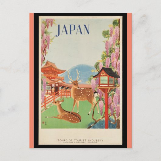 Vintage reisbureau poster, Japan Briefkaart (Voorkant)