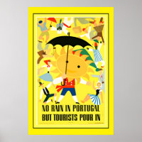 Vintage reisbureau poster, Portugal