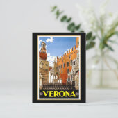 Vintage reisbureau poster, Verona, Italië Briefkaart (Staand voorkant)