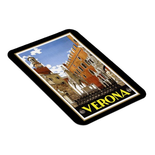 Vintage reisbureau poster, Verona, Italië Magneet (Rechterzijde)