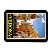 Vintage reisbureau poster, Verona, Italië Magneet (Horizontaal)