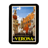 Vintage reisbureau poster, Verona, Italië Magneet (Verticaal)