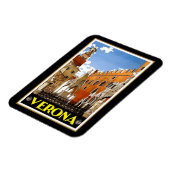 Vintage reisbureau poster, Verona, Italië Magneet (Linkerzijde)