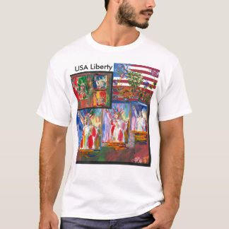 Vintage reisbureau posters Vrijheidsbeeld NYC Shir T-shirt