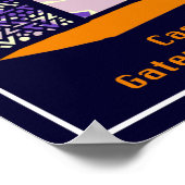 Vintage reisbureau voor Casablanca, Marokko. Poster (Hoek)