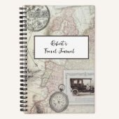 Vintage-reisgepersonaliseerd Notitieboek (Voorkant)