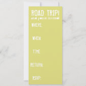 Vintage reiskaart beweegbare rode ster uitnodiging (Achterkant)