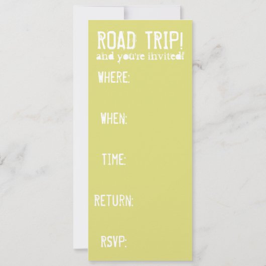 Vintage reiskaart beweegbare rode ster uitnodiging (Achterkant)