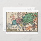 Vintage reiskaart briefkaart (Voorkant / Achterkant)