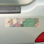 Vintage reiskaart bumpersticker (Op auto)