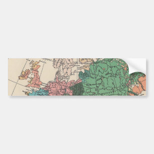 Vintage reiskaart bumpersticker