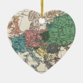 Vintage reiskaart keramisch ornament (Voorkant)