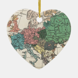 Vintage reiskaart keramisch ornament