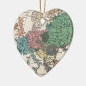 Vintage reiskaart keramisch ornament (Links)