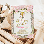 Vintage reiskaart Roze Goud Bloemen Baby shower Kaart<br><div class="desc">OH,  DE PLAATSEN WAAR ZE HEEN GAAT! Vintage reizen Floral Baby shower Invitation</div>