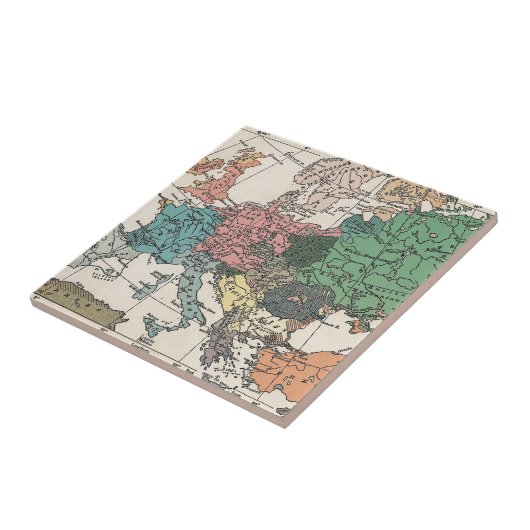 Vintage reiskaart tegeltje (Zijkant)