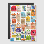 Vintage reiskaartenpatroon. (Voorkant / Achterkant)