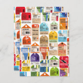 Vintage reiskaartenpatroon. (Voorkant / Achterkant)