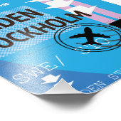 Vintage reiskaartenpatroon. foto afdruk (Hoek)