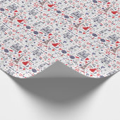 Vintage: Reislijnpatroon Cadeaupapier (Hoek)