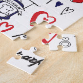 Vintage: Reislijnpatroon Legpuzzel (Zijkant)