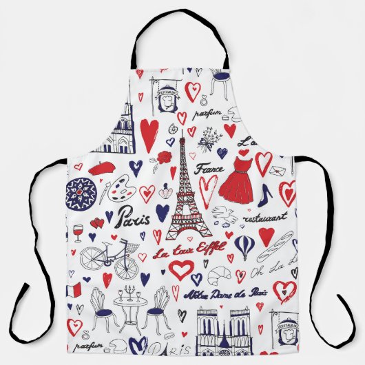 Vintage: Reislijnpatroon Schort (Voorkant)