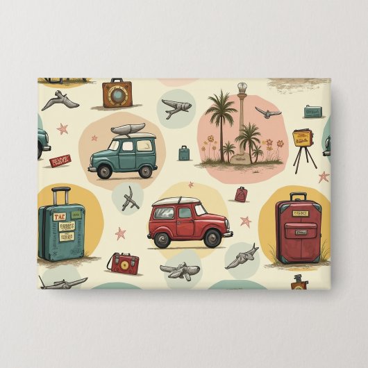 Vintage reispatroon Buttonnen Button (Voorkant)