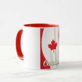 Vintage reisposter Canadese vlag Mok (Voorkant links)