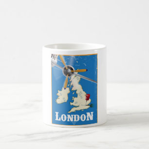 Vintage reisposter Londen, Engeland Koffiemok