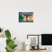 Vintage reisposter Parijs Arc de Triomphe Poster (Thuiskantoor)