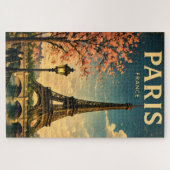 Vintage reisposter Parijs Frankrijk Puzzel (Horizontaal)