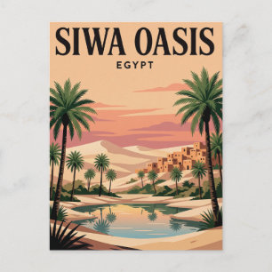 Vintage Reisposter   Siwa Oase, Egypte Briefkaart
