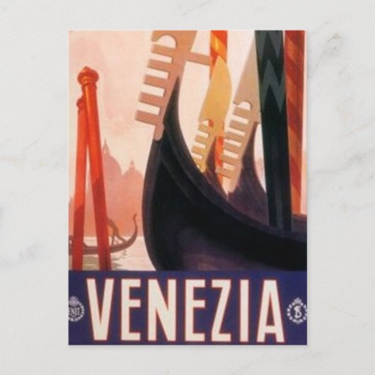 Vintage reisreis Venice, Italië - Briefkaart (Voorkant)