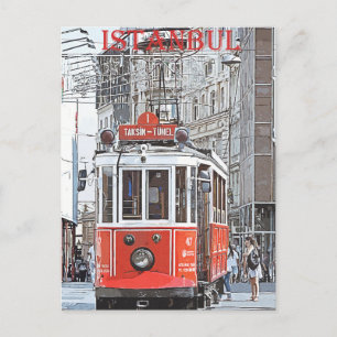 Vintage reisreisbureau poster Istanbul, Turkije Briefkaart