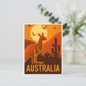 vintage reisretro Australië Kangaroo Australië Briefkaart (Staand voorkant)