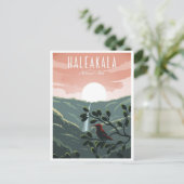 vintage reisretro Haleakala Hawaï nationaal park Briefkaart (Staand voorkant)