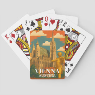 Vintage Reisspelkaarten uit Wenen Oostenrijk Pokerkaarten
