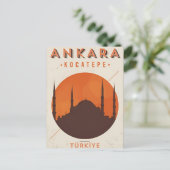 Vintage reisstad Ankara Turkije vakantie retro Briefkaart (Staand voorkant)
