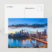 Vintage reisstad chongqing China retro vakantie Briefkaart (Voorkant / Achterkant)