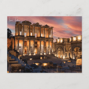 Vintage reisstad Izmir Turkije Efeze Akropolis Briefkaart