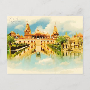 Vintage reisstad Surat India vakantie retro Briefkaart