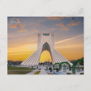 Vintage reisstad Teheran, Iran retro vakantie Briefkaart