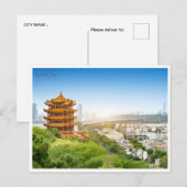 Vintage reisstad Wuhan China Chinese vakantie Briefkaart (Voorkant / Achterkant)