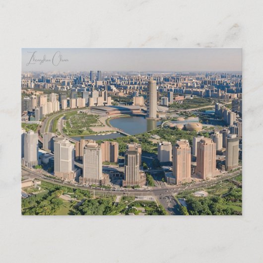 Vintage reisstad zhengzhou China Chinese retro Briefkaart (Voorkant)