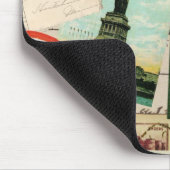 Vintage reisstempels en briefkaarten mousepad muismat (Hoek)