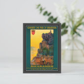 Vintage Reist France, Rocamadour - Briefkaart (Staand voorkant)