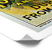 Vintage reist naar Wales advertentie Poster (Hoek)