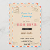 Vintage reisthema uitnodiging (Voorkant / Achterkant)