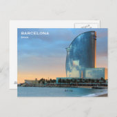 Vintage reistoerisme in Spanje: postauto Briefkaart (Voorkant / Achterkant)