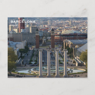 Vintage reistoerisme in Spanje: postauto Briefkaart